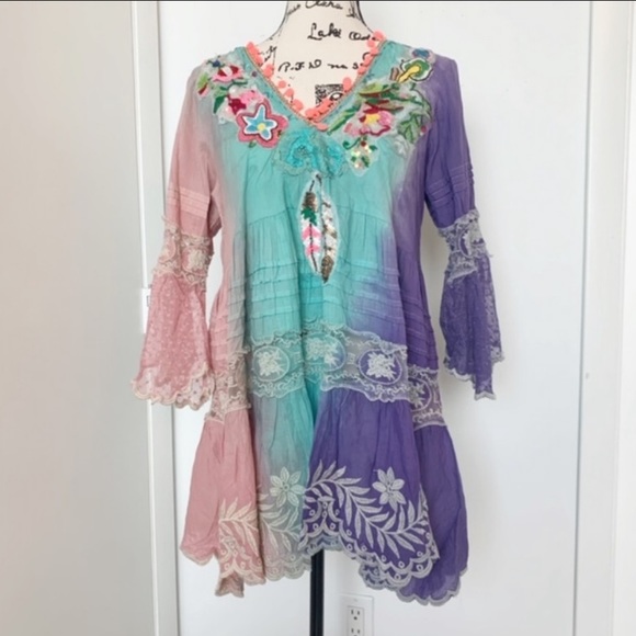 Antica Sartoria Dresses & Skirts - Antica Sartoria Dress/Tunic Boho Embroidered NWT